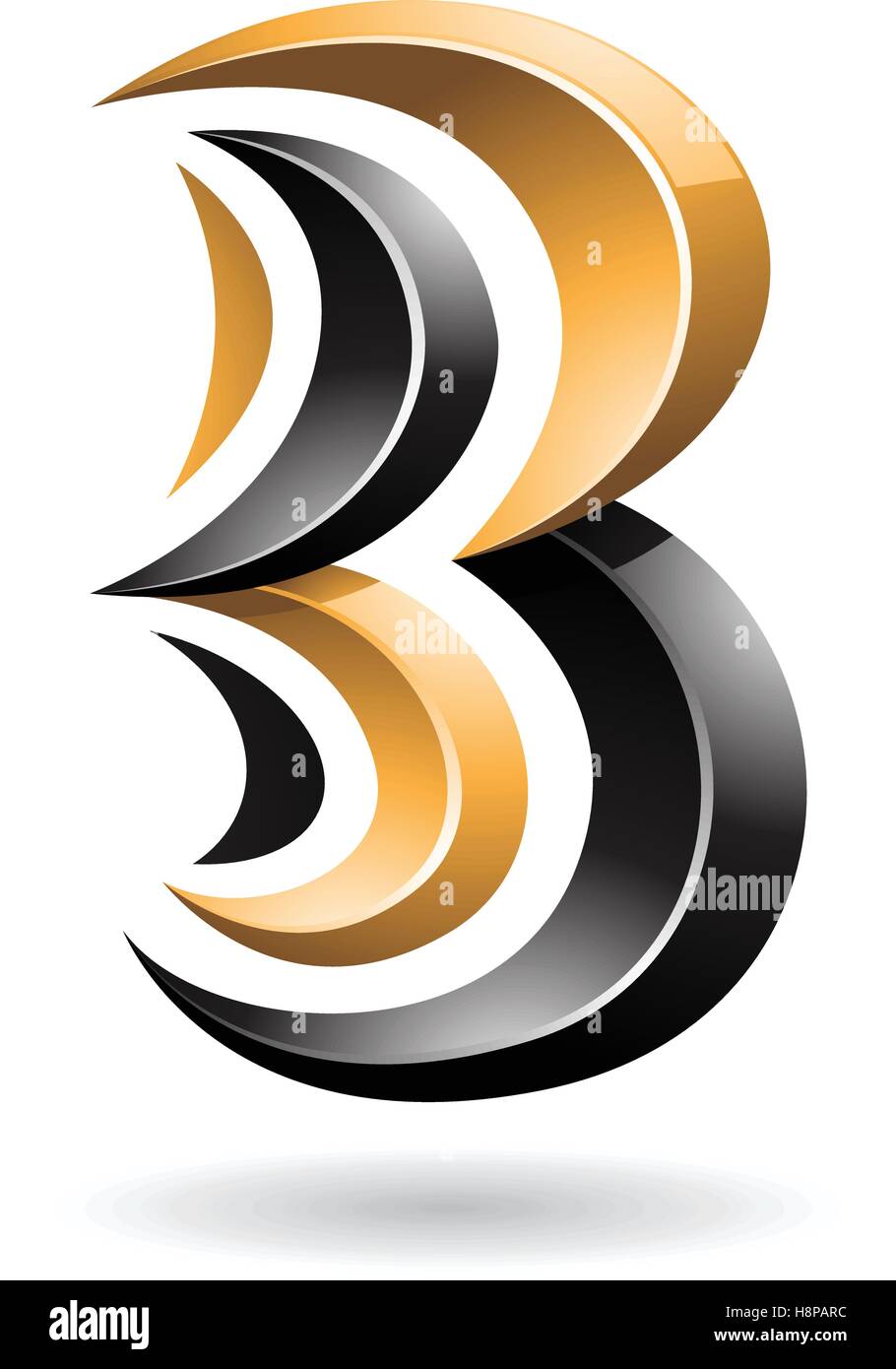 Design Concept of a Colorful Abstract Icon of Letter B, Vector ...