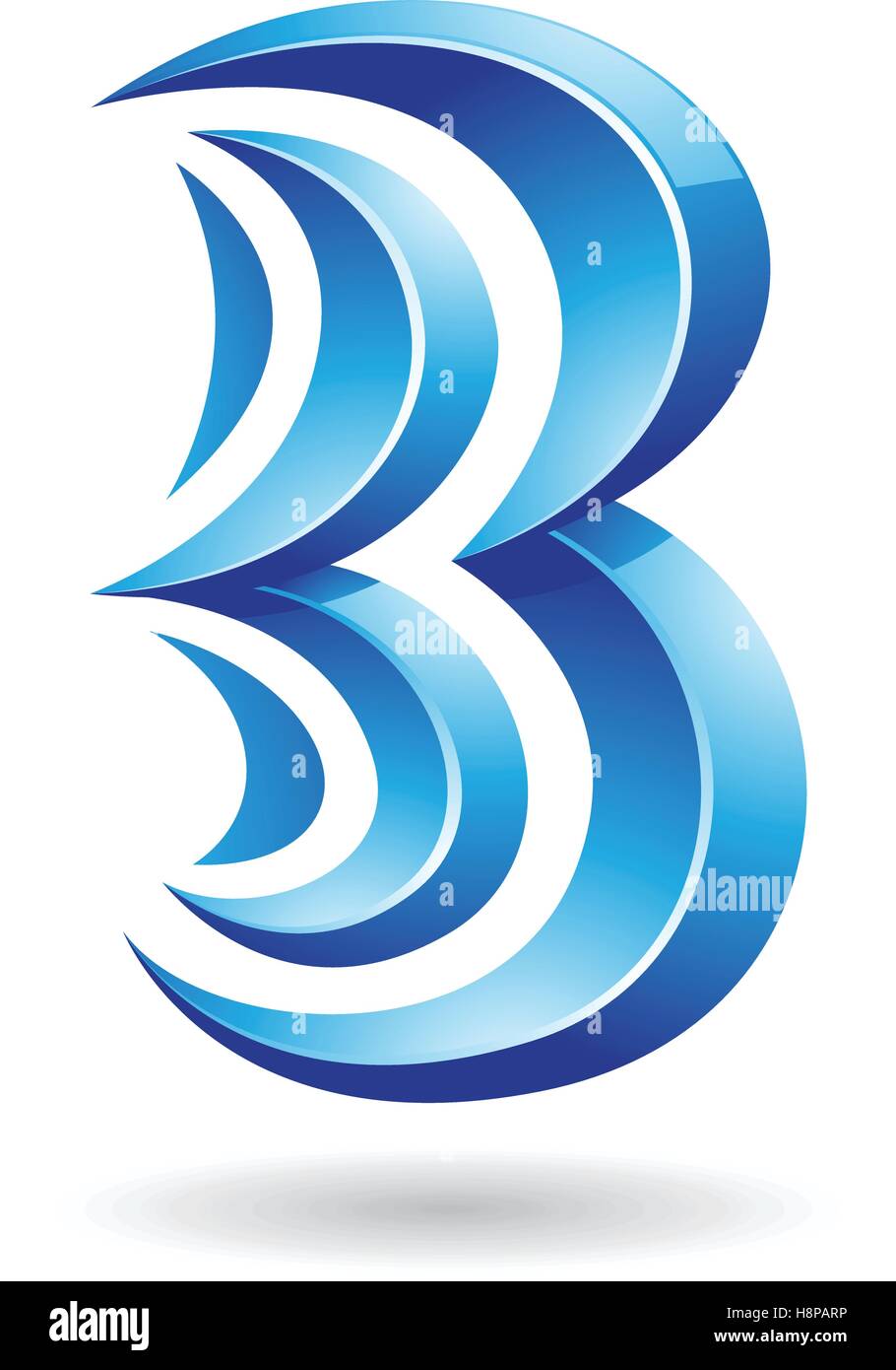 Design Concept of a Colorful Abstract Icon of Letter B, Vector ...