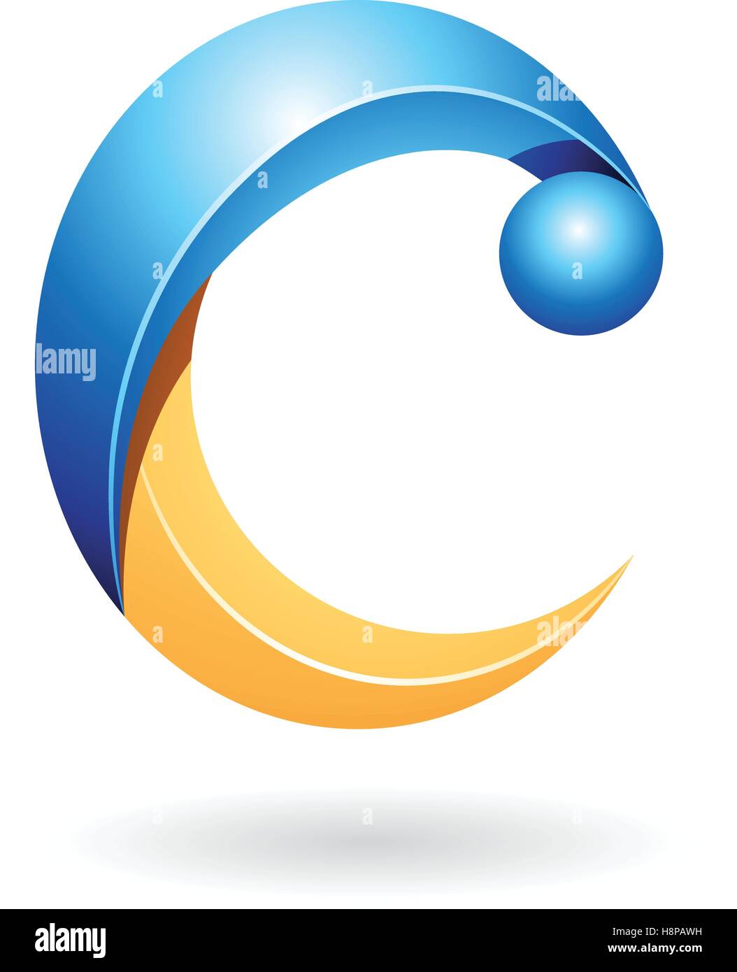 Design Concept of a Abstract Icon of Letter C, Vector Illustration ...