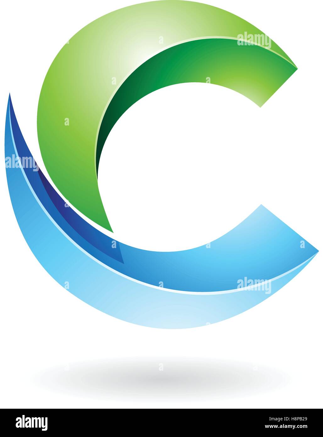 Design Concept of a Abstract Icon of Letter C, Vector Illustration ...
