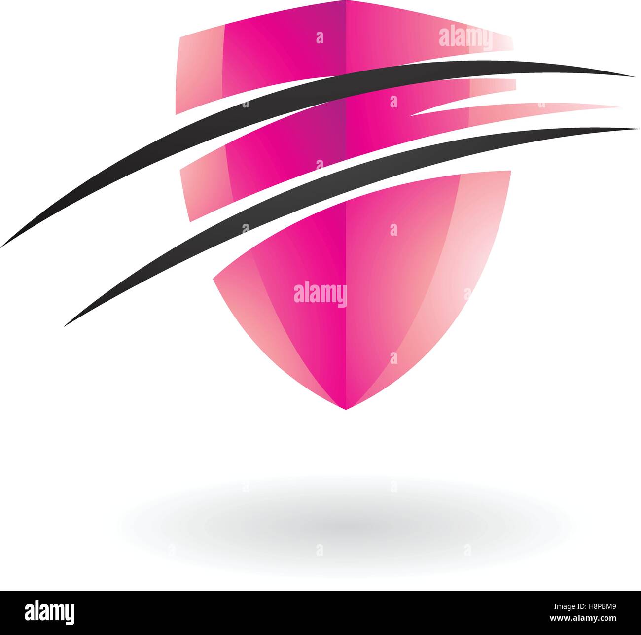 Vector Illustration of a Split Shield Icon isolated on a white ...
