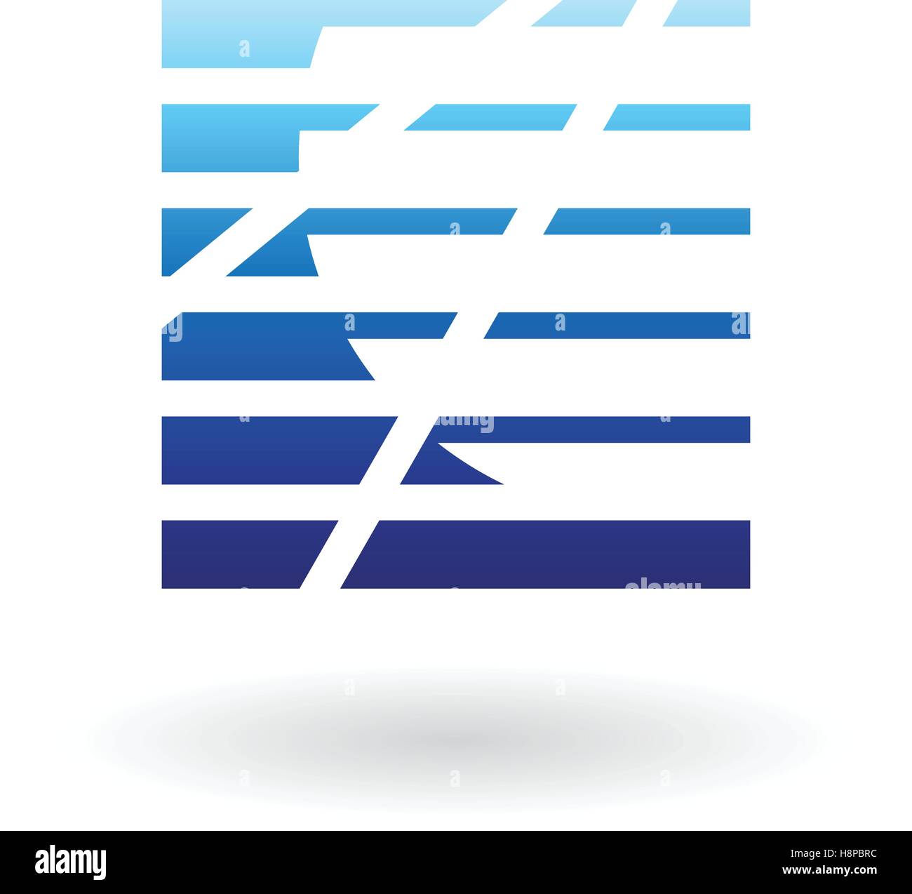Vector Illustration of a Striped Abstract Icon isolated on a white ...