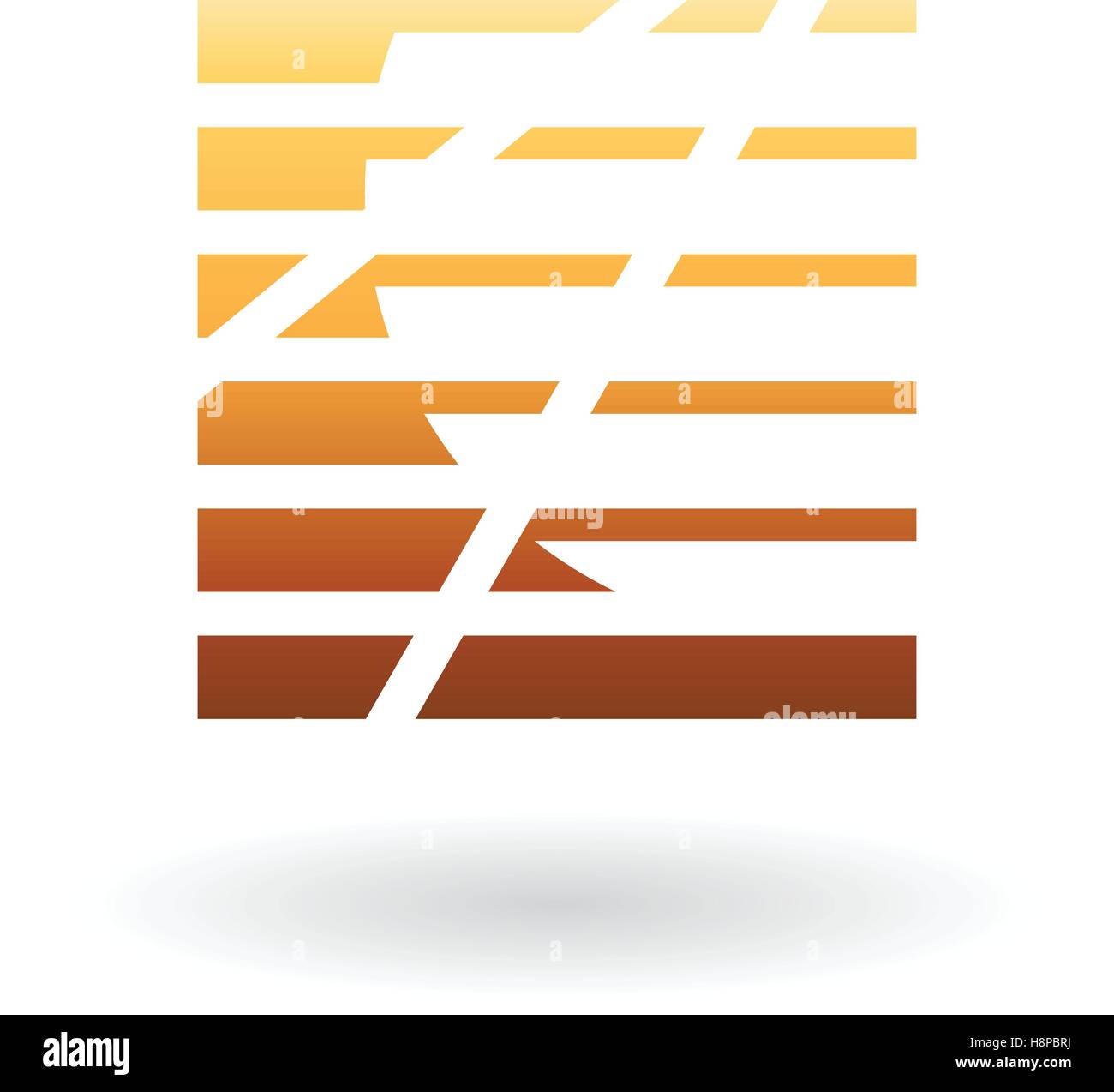 Vector Illustration of a Striped Abstract Icon isolated on a white ...
