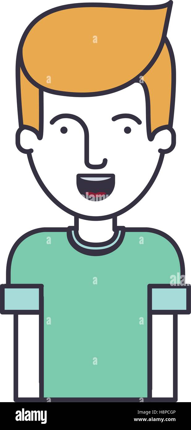 Man cartoon icon. Male avatar person human and people theme. Isolated ...