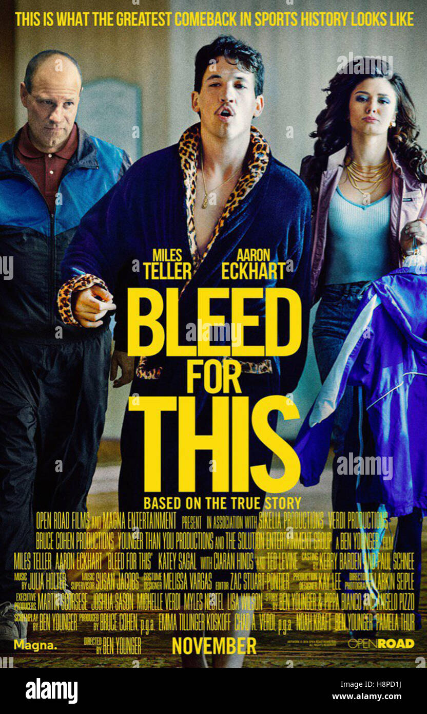 BLEED FOR THIS (2016)  MILES TELLER  BEN YOUNGER (DIR)  MOVIESTORE COLLECTION LTD Stock Photo