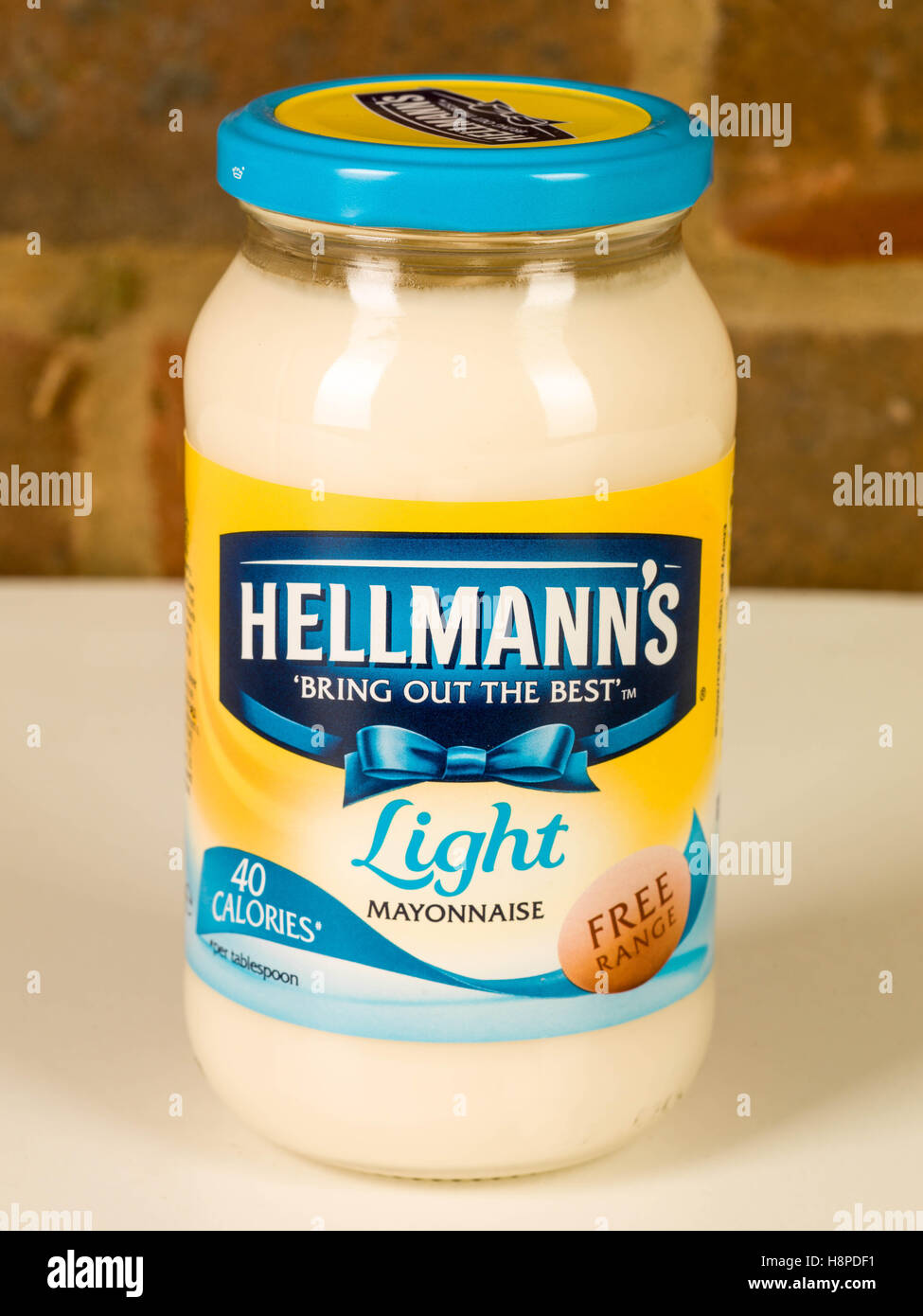 Jar of Hellmann's Light Mayonnaise Stock Photo Alamy