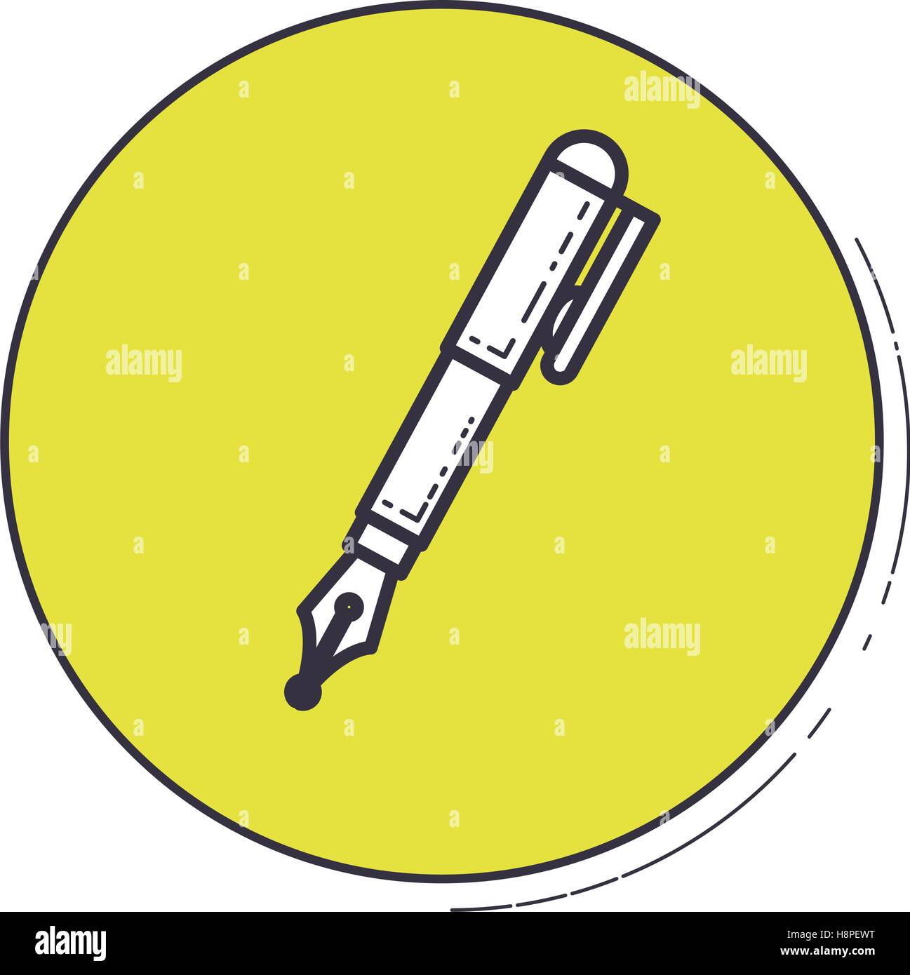 Pen tool icon. Write office object and instrument theme. Isolated ...
