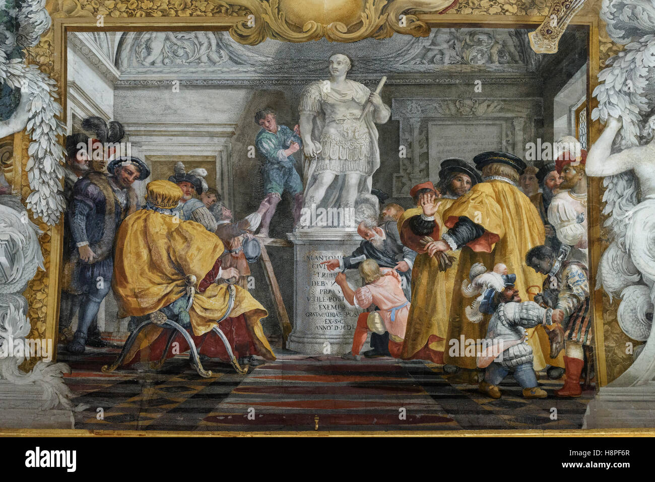 Rome. Italy. Galleria Colonna, Inauguration of the statue of Marcantonio II Colonna on Capitol Hill. Stock Photo