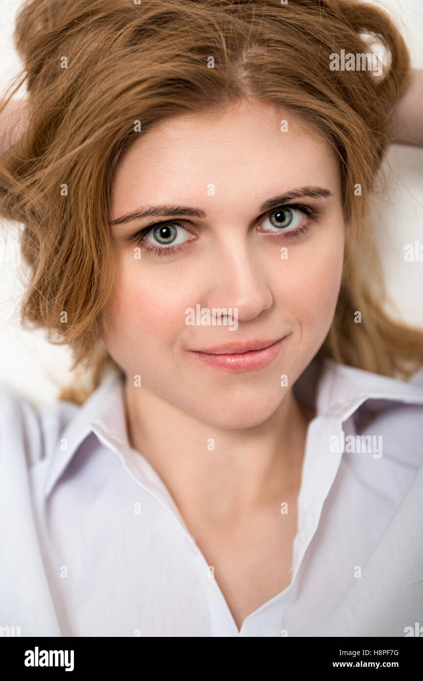 Portrait of a beautiful young woman Stock Photo