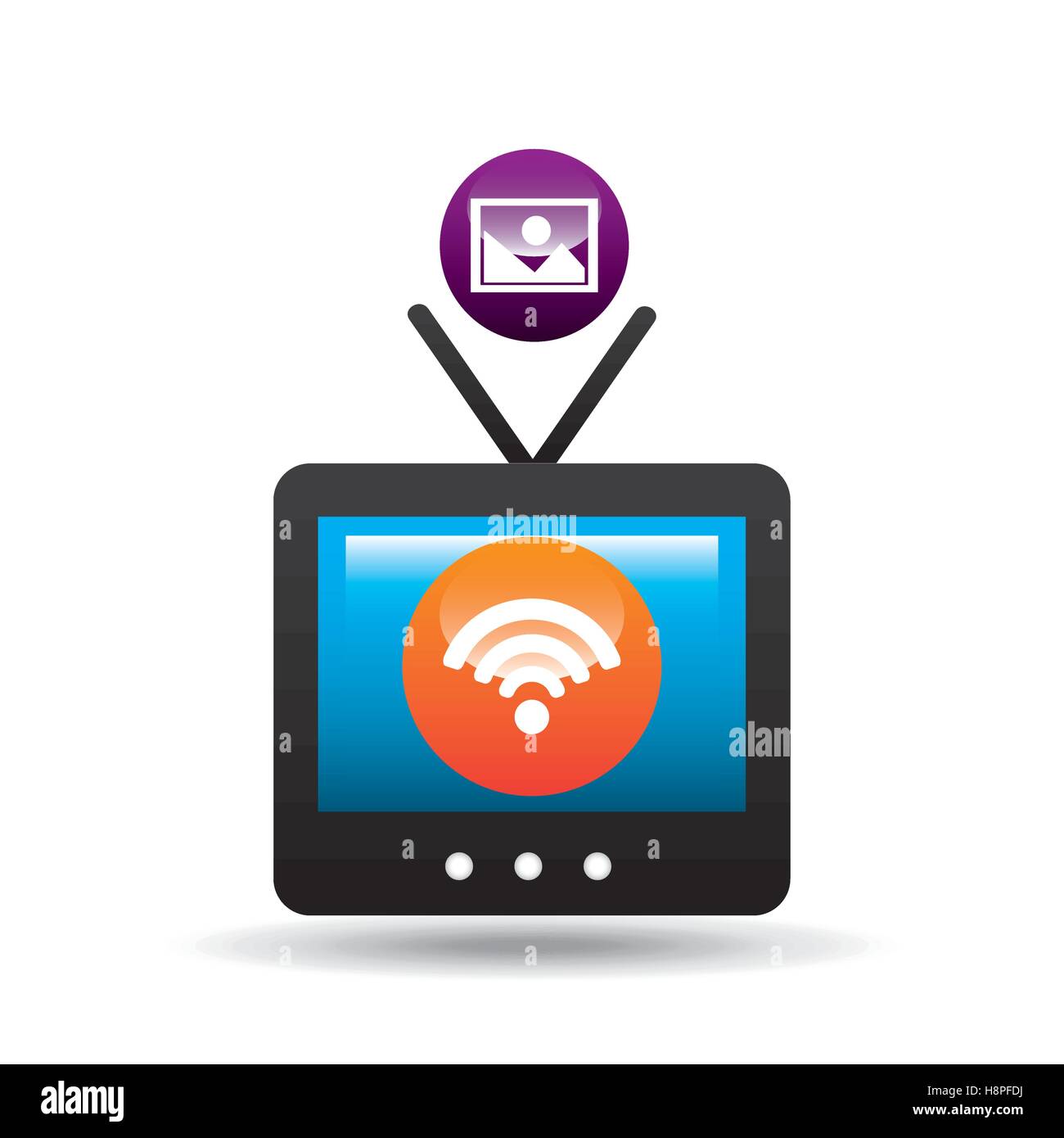 tv picture internet connection icons design vector illustration eps 10 ...