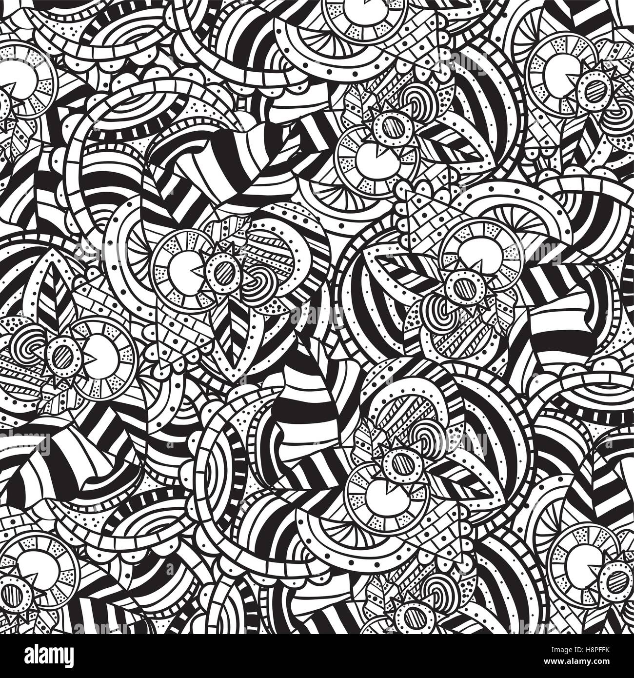 Boho style black and white background design. Bohemic decoration ...