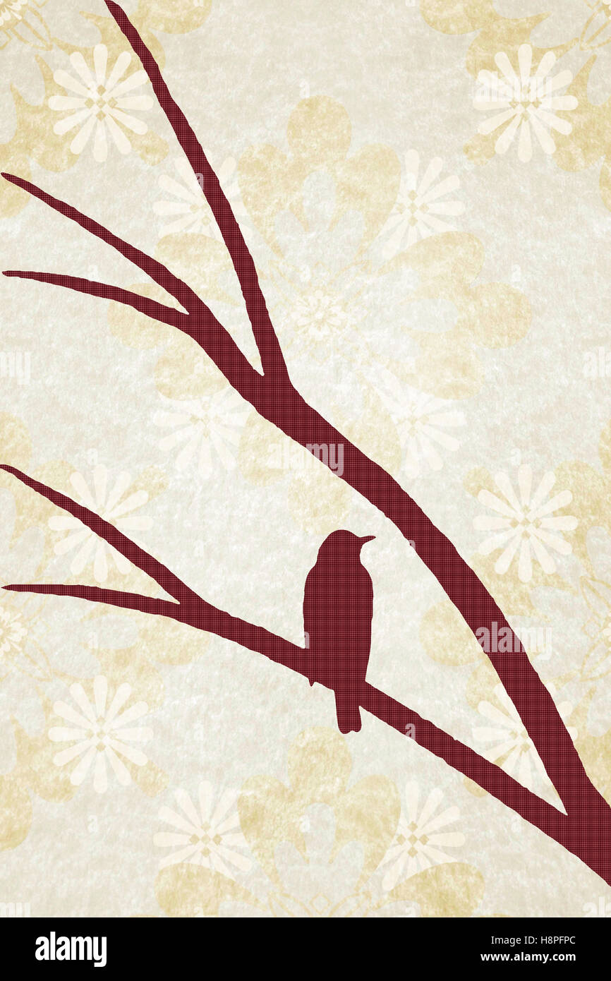 Bird silhouette graphic art Stock Photo