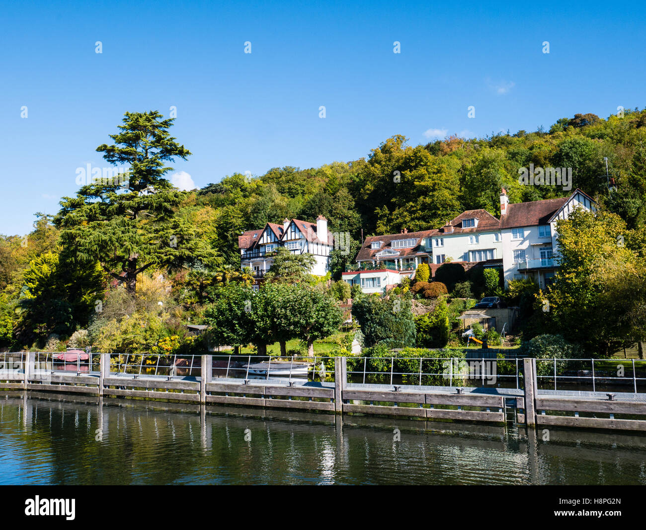 House on River Thames, Marsh Lock, HenleyonThames, Oxfordshire