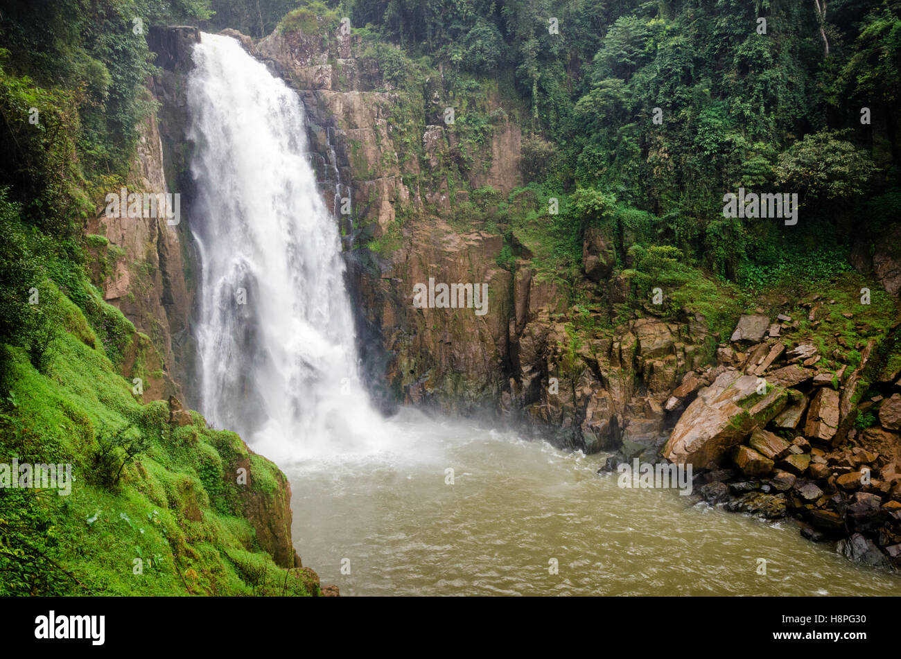 Nam Tok Heo Narok waterfall in Khao Yai National Park Thailand Stock Photo