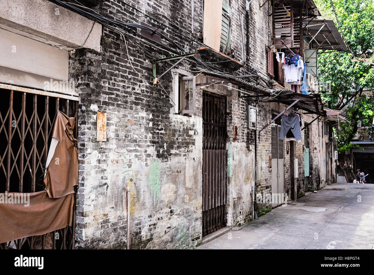 Gritty buildings in Macao Stock Photo