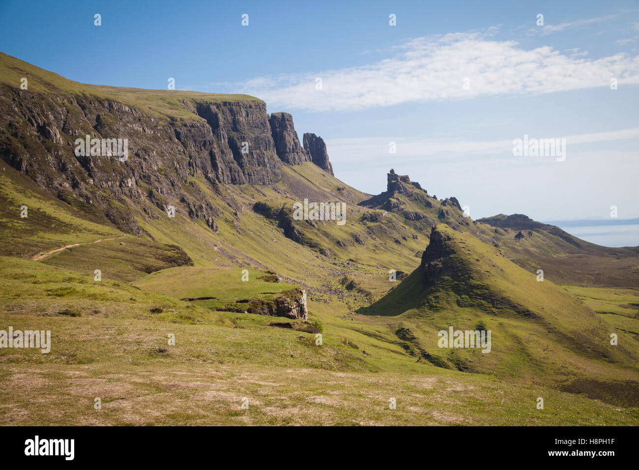 Quiraing mountain landscape, Isle of Skye, Scotland Stock Photo