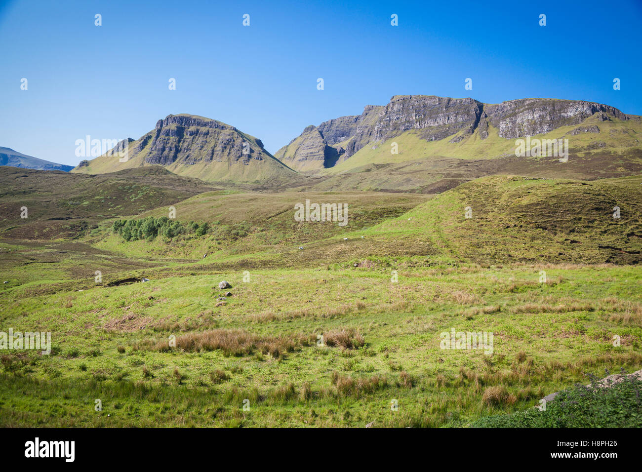 Quiraing mountain landscape, Isle of Skye, Scotland Stock Photo