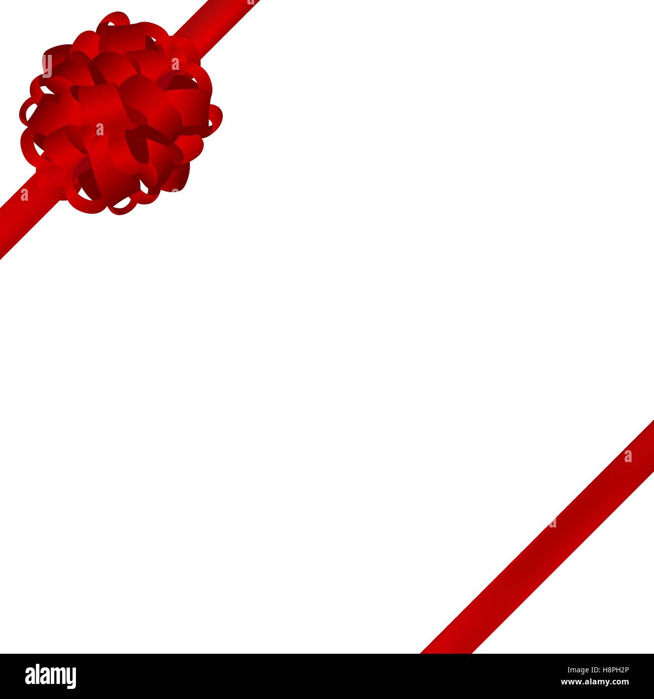 Gift in a box with red bow on white background vector Stock Vector ...
