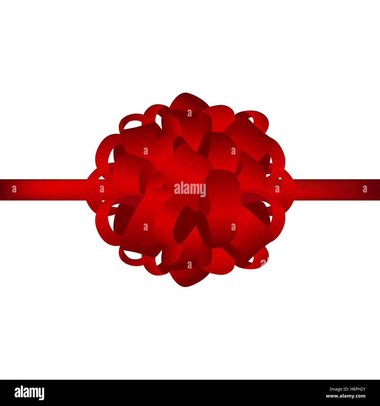 Gift in a box with red bow on white background vector Stock Vector ...