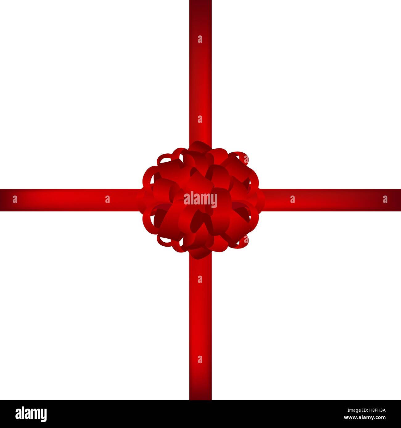 Gift in a box with red bow on white background vector Stock Vector ...