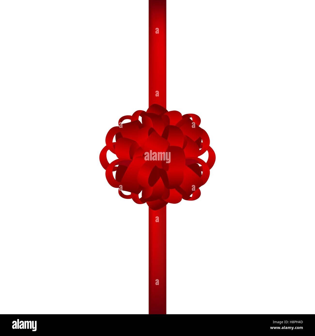 Gift in a box with red bow on white background vector Stock Vector ...