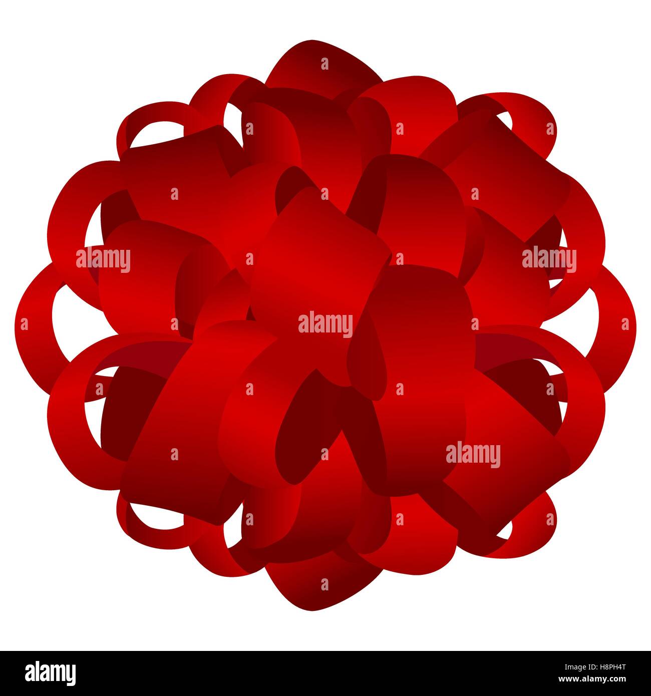 Gift in a box with red bow on white background vector Stock Vector ...