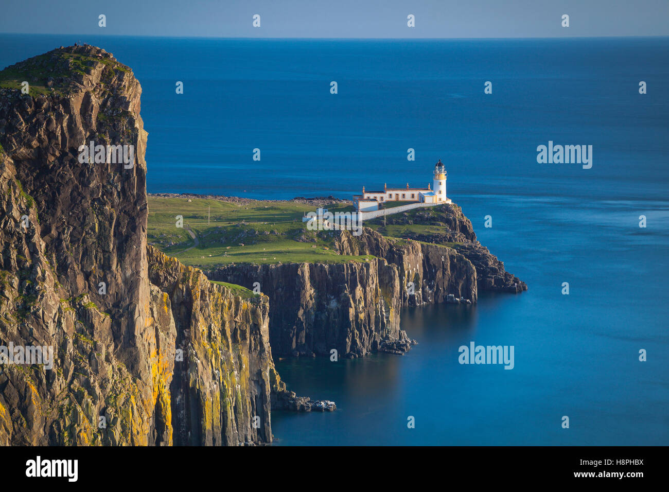 Neist Point lighthouse, Isle of Skye, Scotland Stock Photo