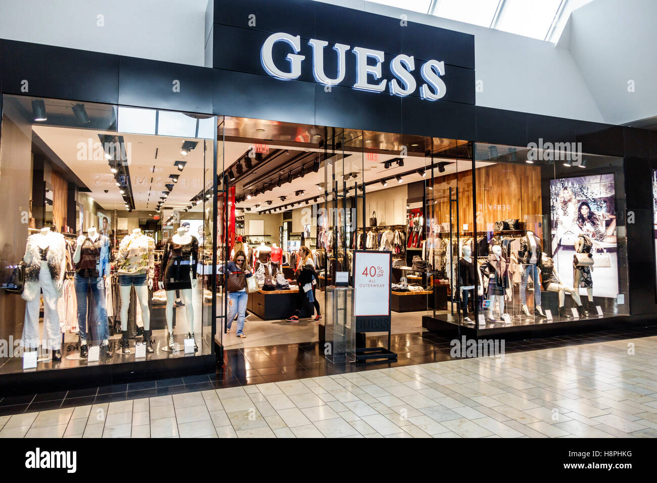 Miami Florida,International mall,Guess,front,entrance,women's,clothing ...