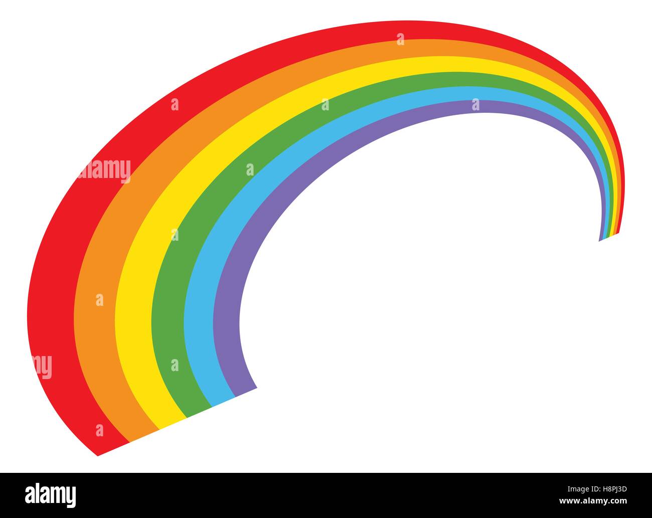 Illustration with rainbow shape(s) isolated on white Stock Vector Image