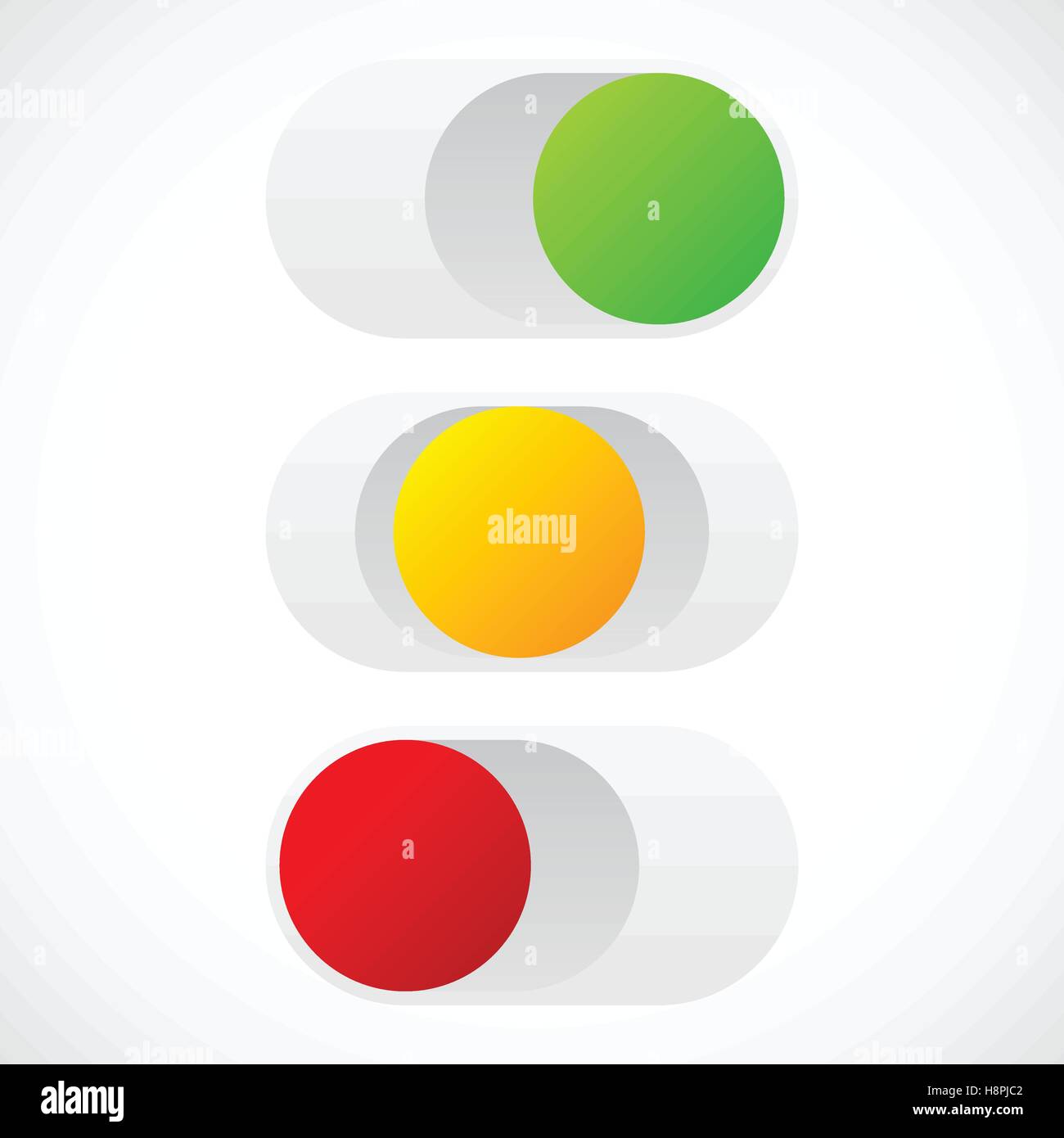 Slider button template in on off standby states Stock Vector Image ...