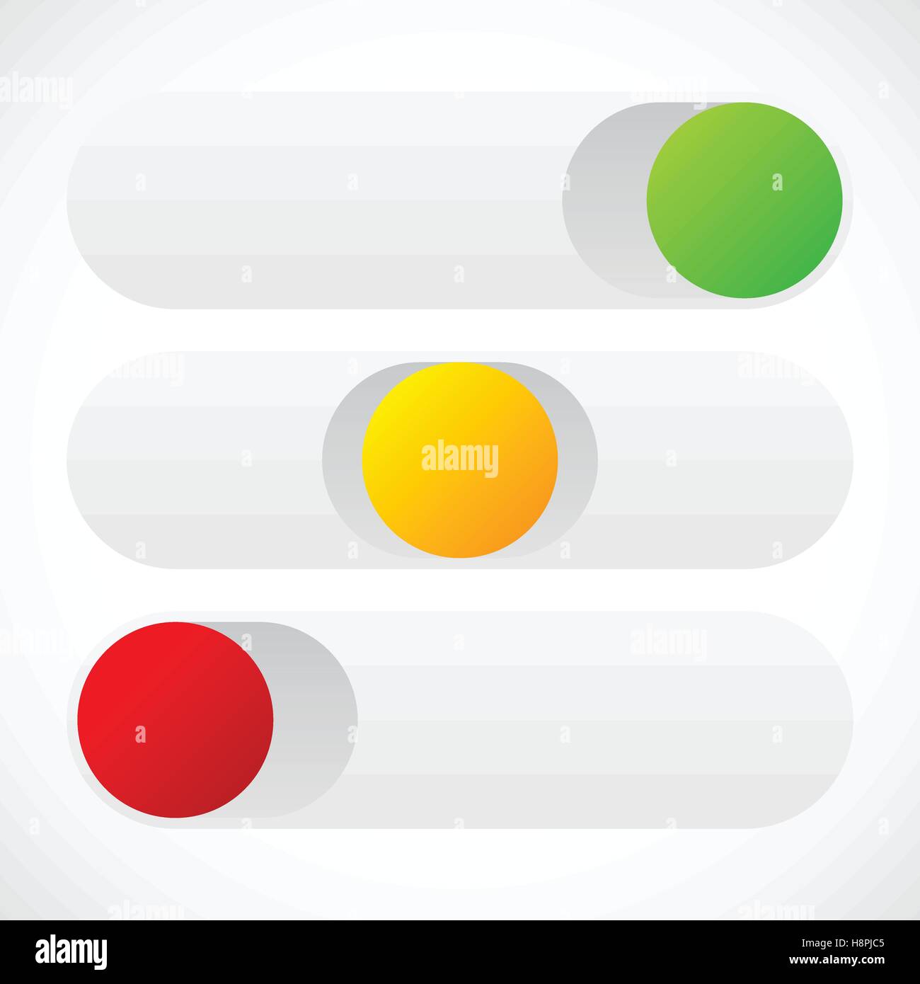 Slider button template in on off standby states Stock Vector Image ...