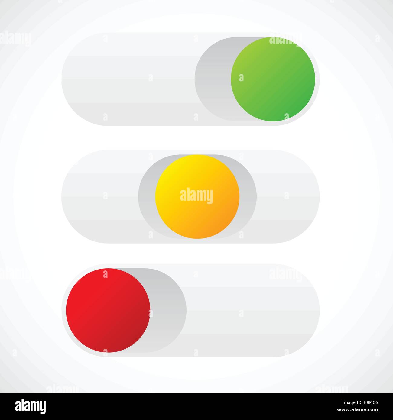 Slider button template in on off standby states Stock Vector Image ...
