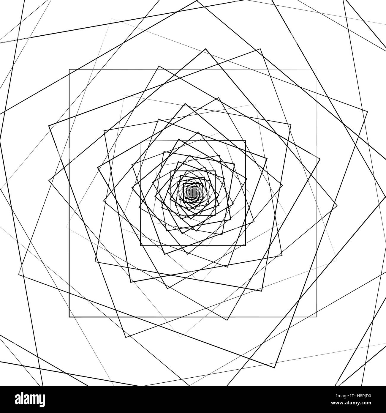 Ripple pattern with concentric squares - Circular geometric background ...