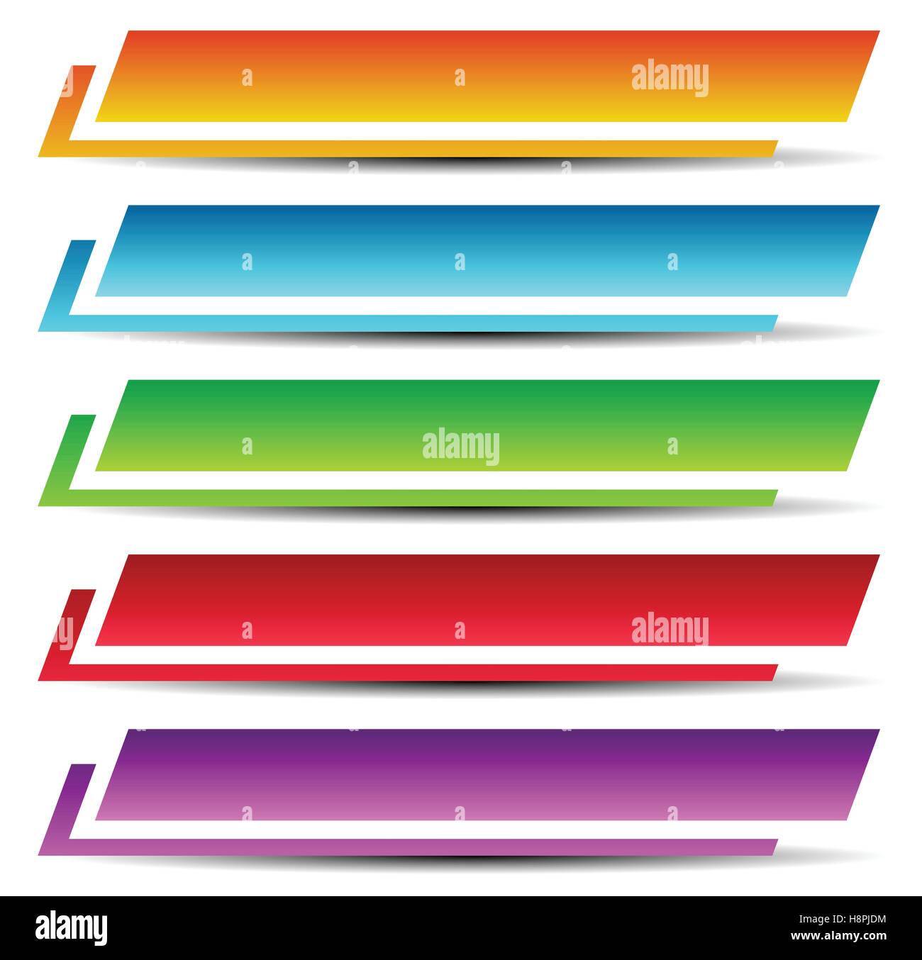 Rectangle banners / buttons / labels in several color Stock Vector ...