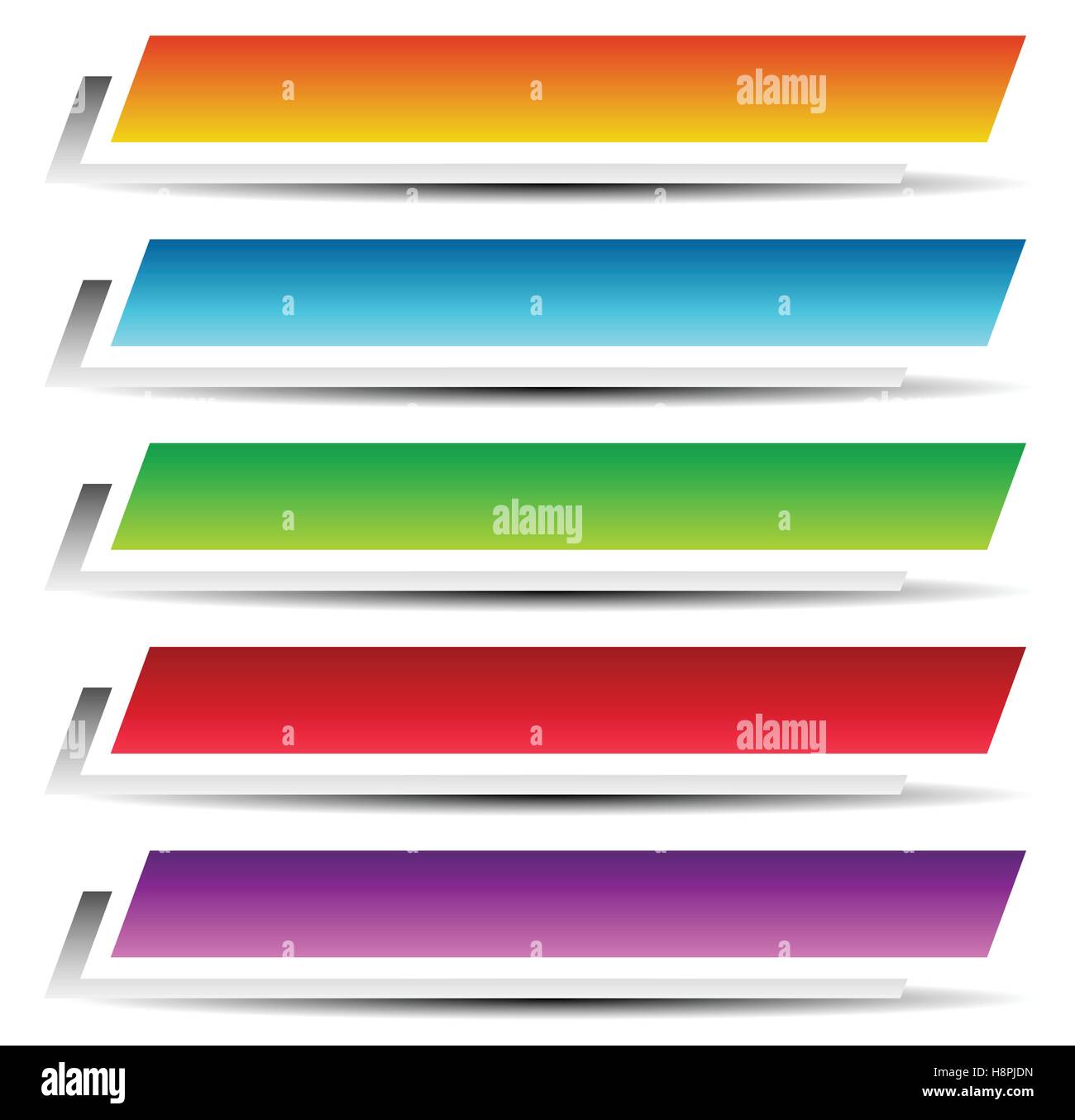 Rectangle banners / buttons / labels in several color Stock Vector ...