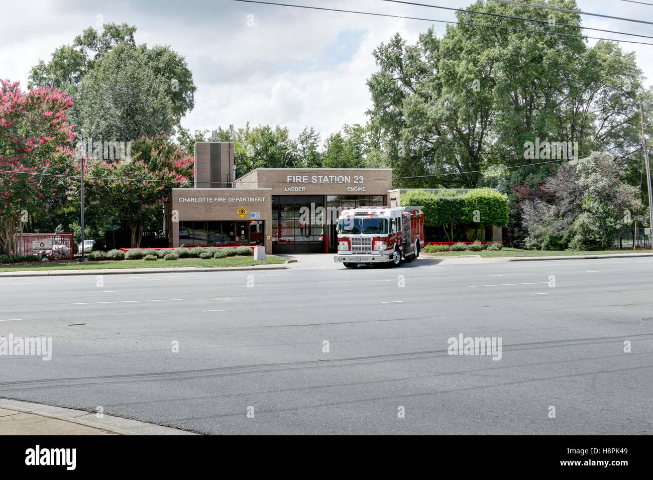 Charlotte CFD Fire Station 23 Stock Photo