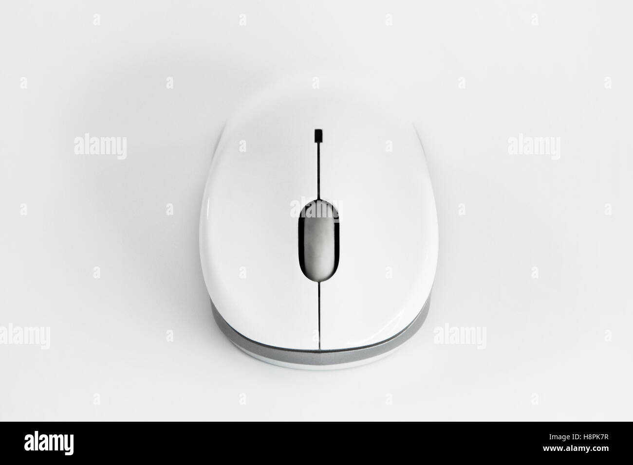 Front view of a White computer mouse Stock Photo Alamy