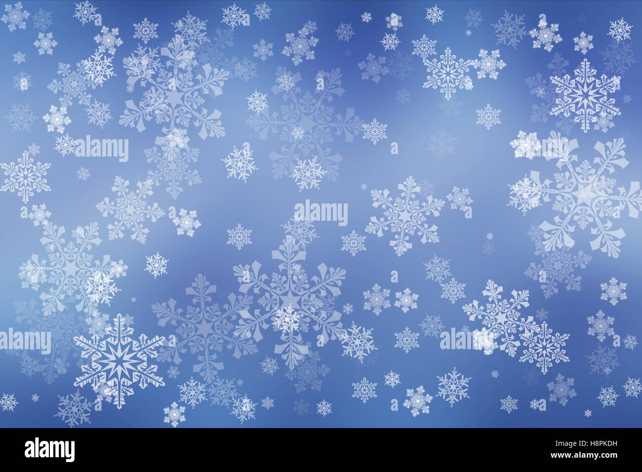 White snowflakes on an abstract blue background - illustration Stock ...