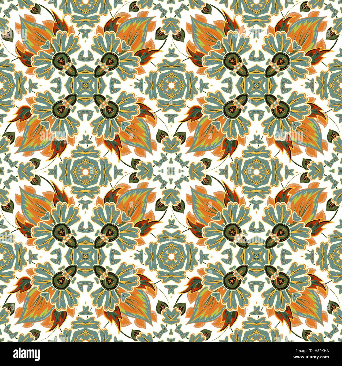 Vector mosaic background, ceramic tiles, majolica, seamless pattern ...