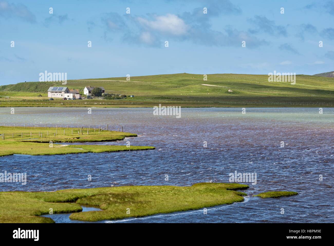Marshes or alluvium, near Northton, Outer Hebrides, Isle of Harris, Scotland, United Kingdom Stock Photo