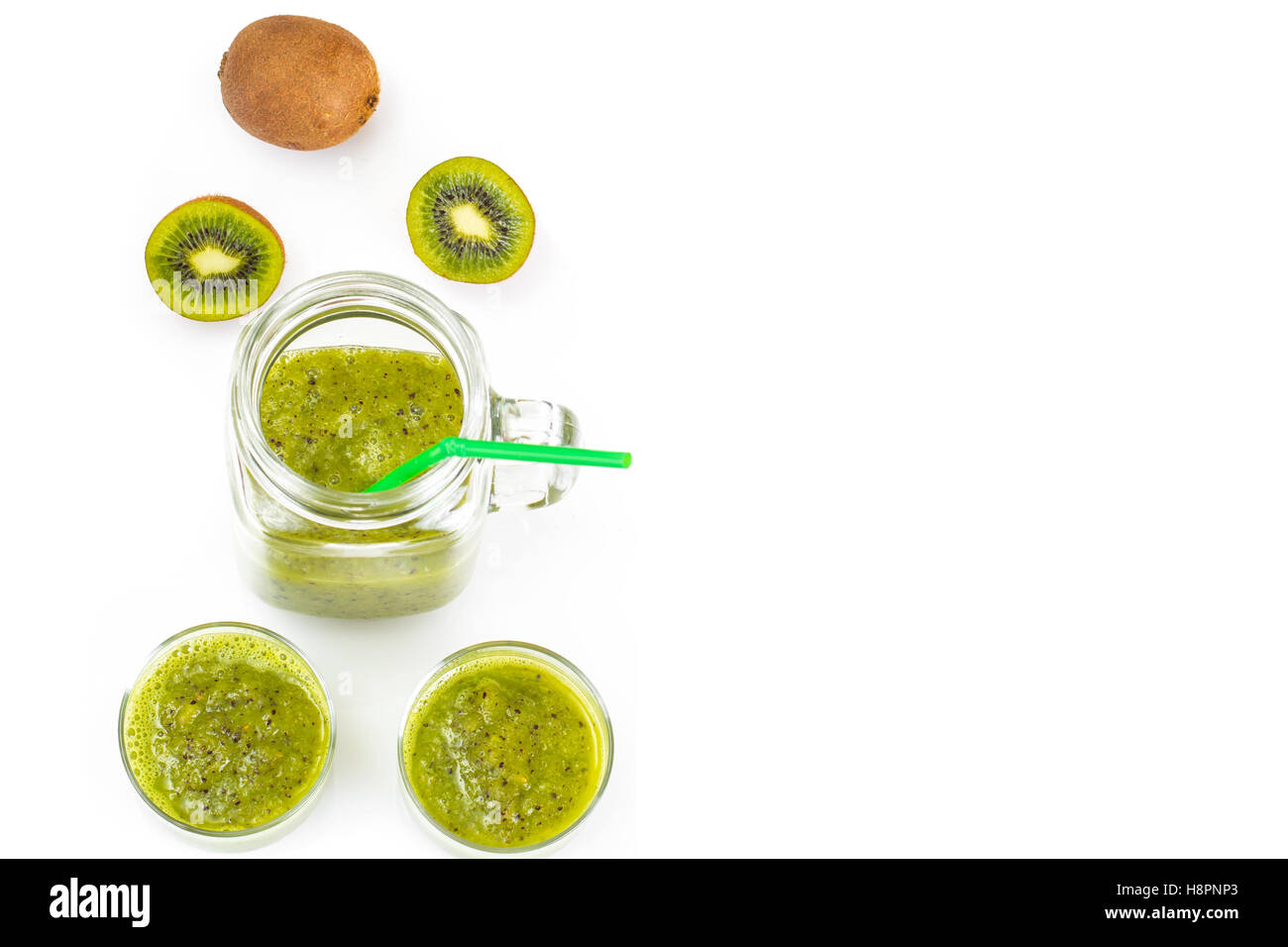 Kiwi and Apple Fresh Juice Stock Photo Alamy