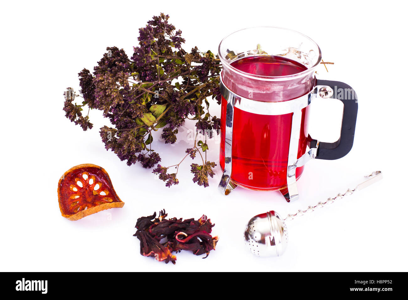 tea and a strainer for leaves Stock Photo Alamy