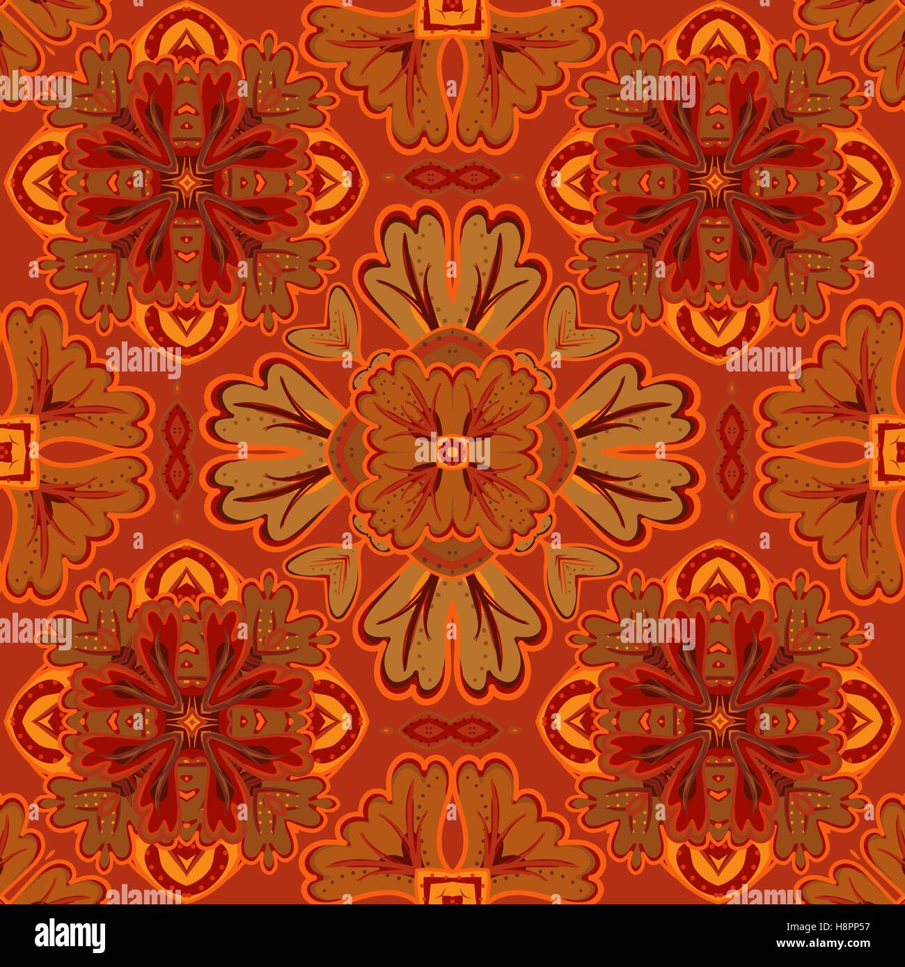Seamless patchwork pattern from Moroccan, Portuguese tiles, Azulejo ...
