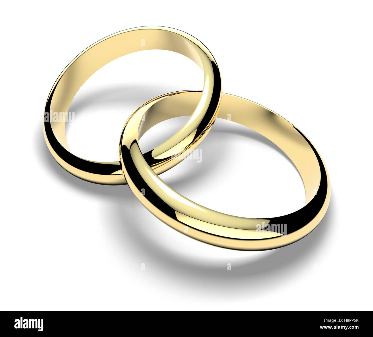 Rings, wedding rings, marriage, family, love. 3d rendering Stock Photo