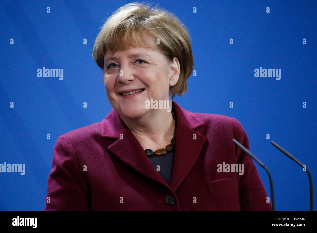 BKin Angela Merkel - Treffen der dt. Bundeskanzlerin mit der norwegischen Ministerpraesidentin, Bundeskanzleramt, 8. November 20 Stock Photo