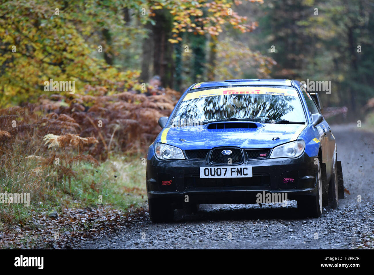 Rally car on rally stage hi-res stock photography and images - Alamy