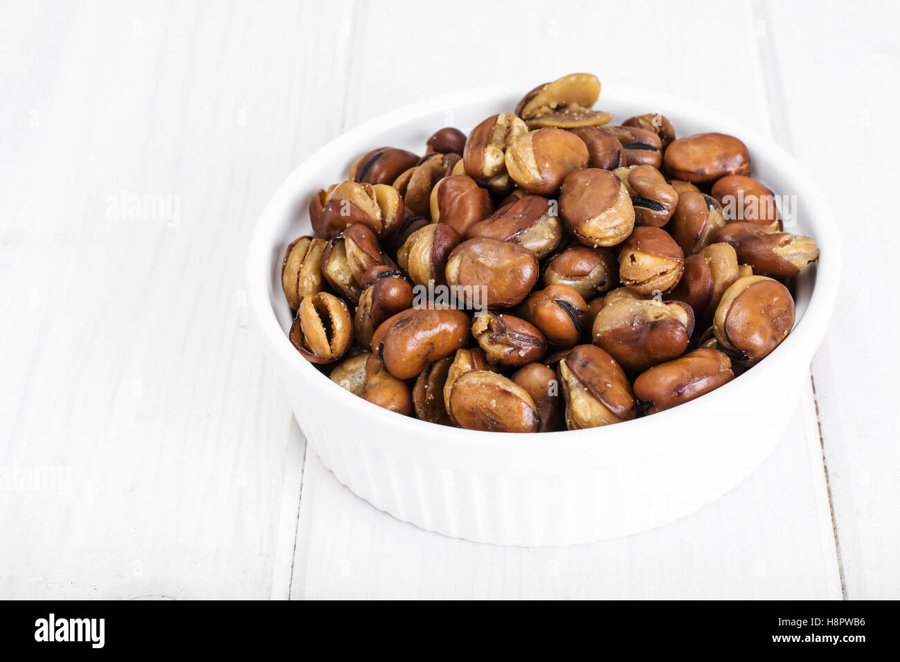Roasted Broad Beans with Salt Stock Photo Alamy