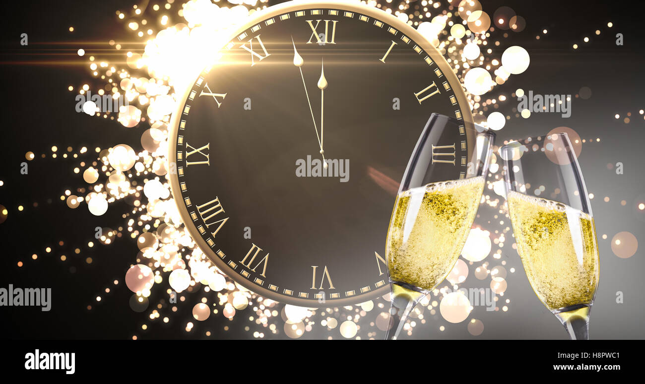 Composite image of champagne glasses clinking Stock Photo Alamy