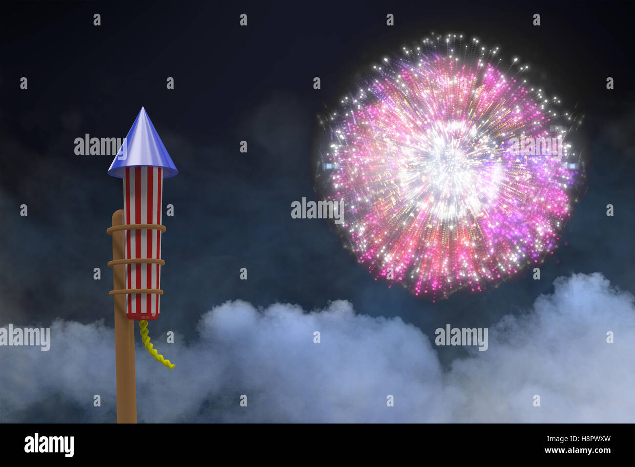 Firework rocket design hi-res stock photography and images - Alamy