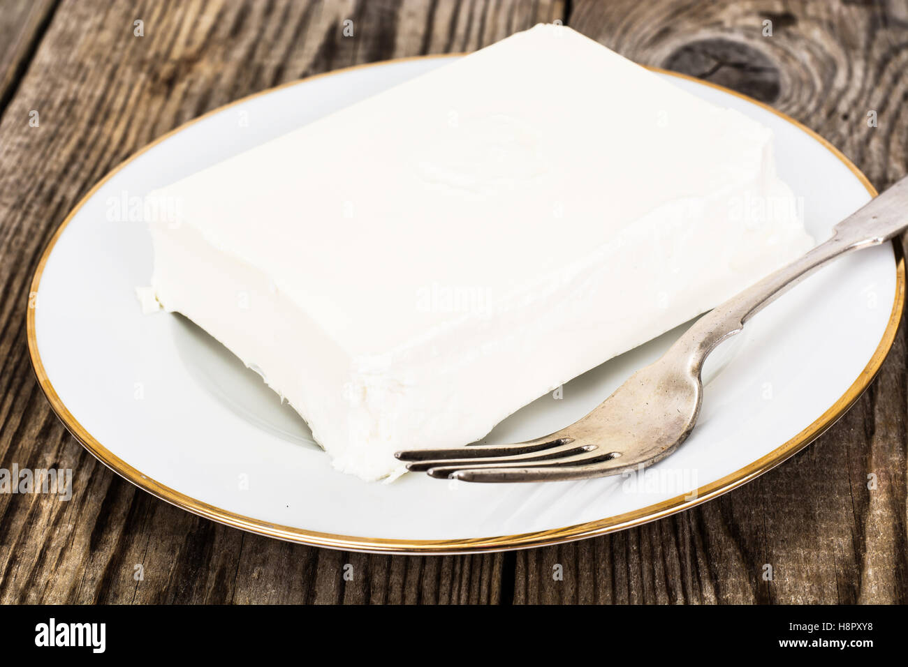 Curd Cheese Feta Stock Photo Alamy